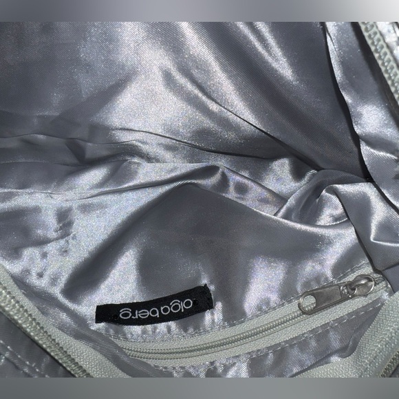 Olga Berg Brushed Silver-Toned Soft Metal Mesh Clutch Shoulder Bag - Picture 10 of 16
